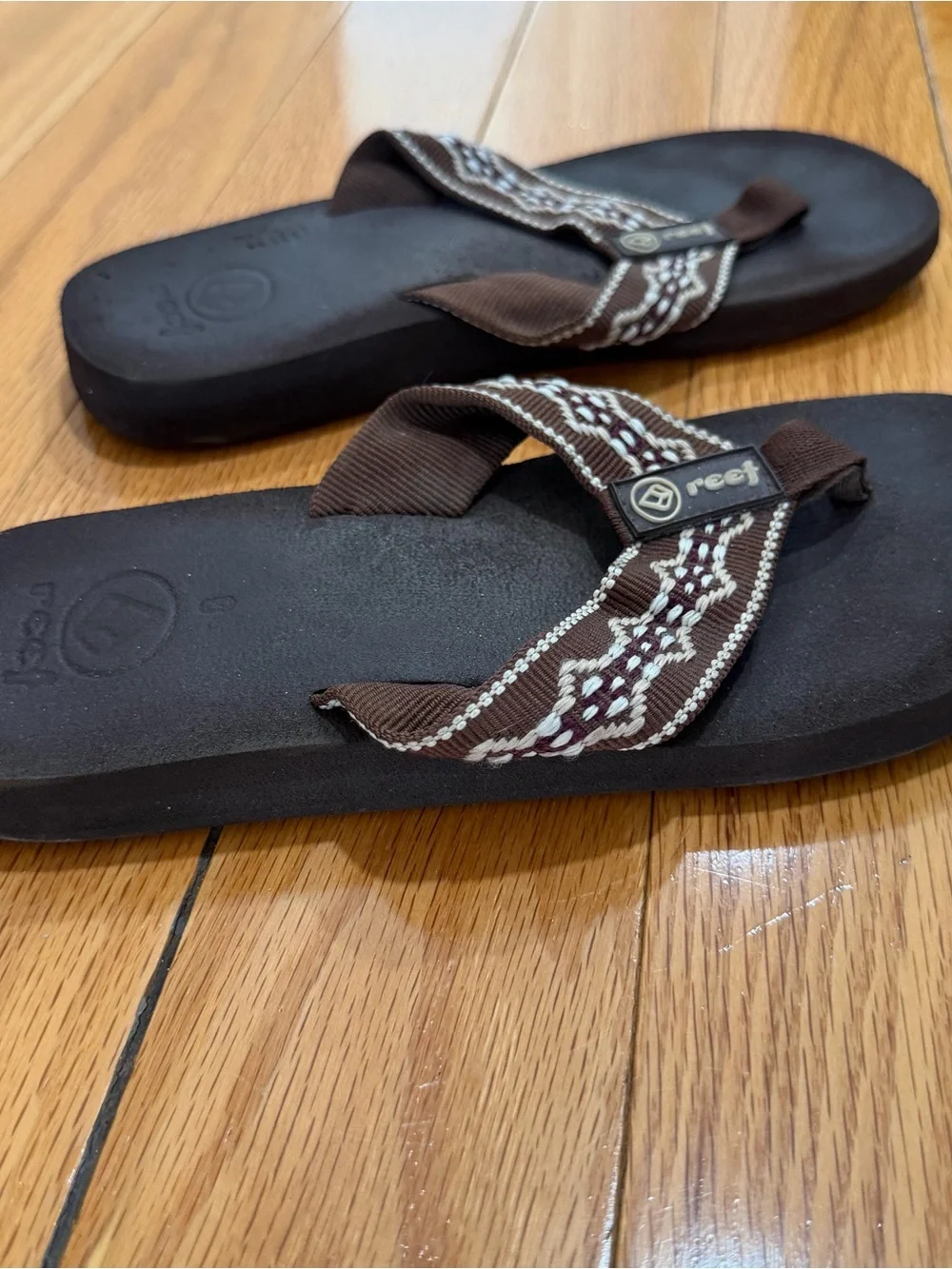 Reef Brown and Black Flip-Flop Sandals